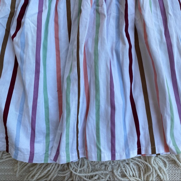 MODCLOTH white striped Aspiration Creation pleated a-line skirt XS - Picture 5 of 11